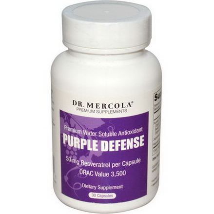Dr. Mercola, Premium Supplements, Purple Defense, Premium Water Soluble Antioxidant, 30 Capsules