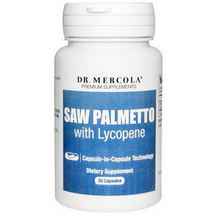 Dr. Mercola, Premium Supplements, Saw Palmetto with Lycopene, 30 Capsules