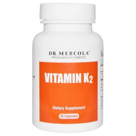 Dr. Mercola, Premium Supplements, Vitamin K2, 30 Capsules