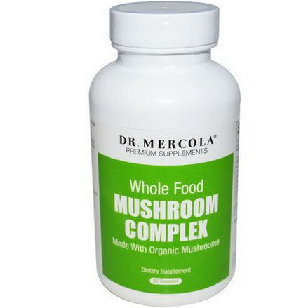 Dr. Mercola, Premium Supplements, Whole Food Mushroom Complex, 90 Capsules