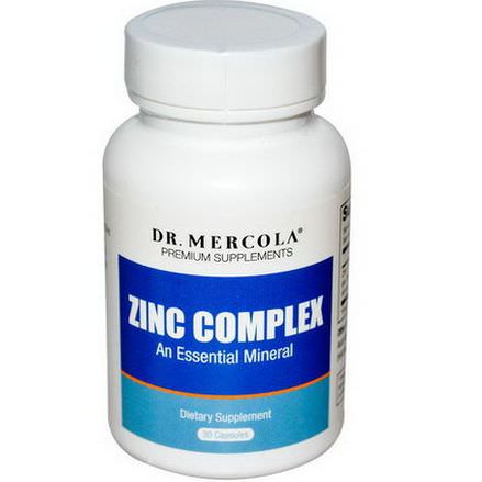 Dr. Mercola, Premium Supplements, Zinc Complex, An Essential Mineral, 30 Capsules