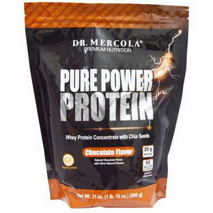 Dr. Mercola, Pure Power Protein, Chocolate Flavor 880g