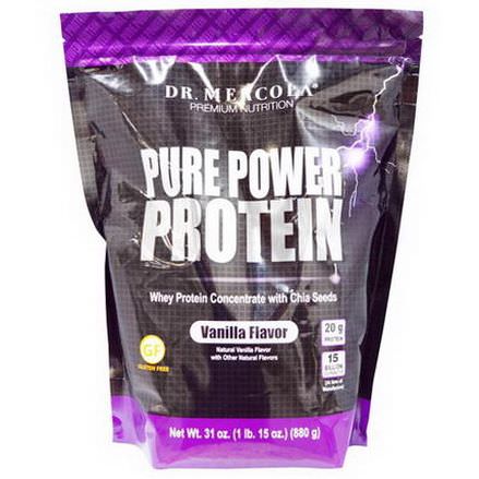 Dr. Mercola, Pure Power Protein, Vanilla Flavor 880g