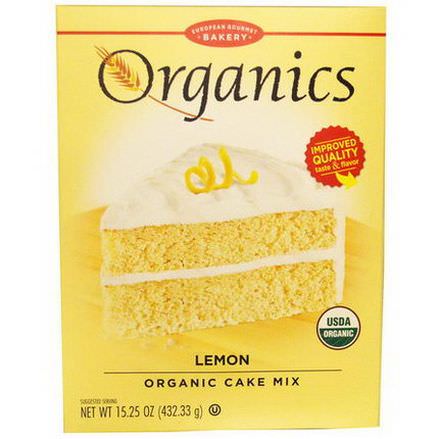 European Gourmet Bakery, Organics, Cake Mix, Lemon 432.33g