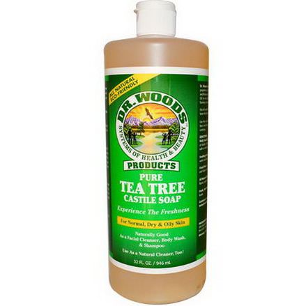 Dr. Woods, Pure Tea Tree Castile Soap, For Normal, Dry&Oily Skin 946ml