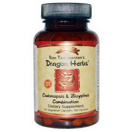 Dragon Herbs, Codonopsis&Zizyphus Combination, 500mg, 100 Veggie Caps