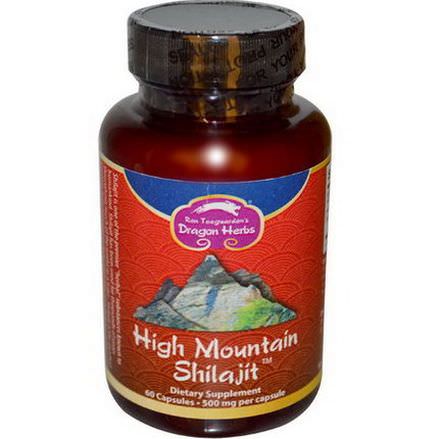Dragon Herbs, High Mountain Shilajit, 500mg, 60 Capsules