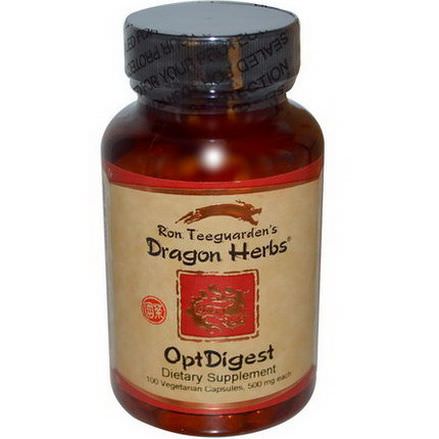 Dragon Herbs, OptDigest, 500mg, 100 Veggie Caps