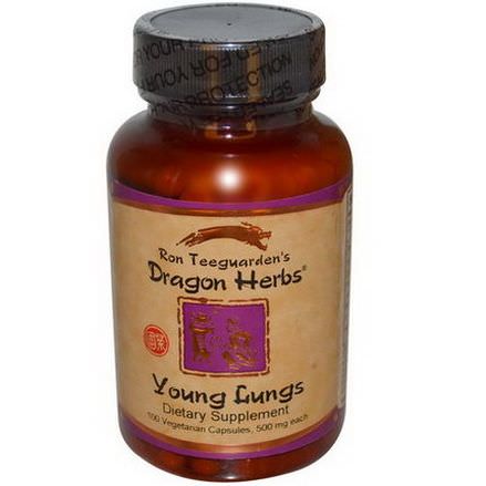 Dragon Herbs, Young Lungs, 500mg, 100 Veggie Caps