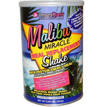 Dream Quest Nutraceuticals, Malibu Miracle Meal Replacement Shake 392g