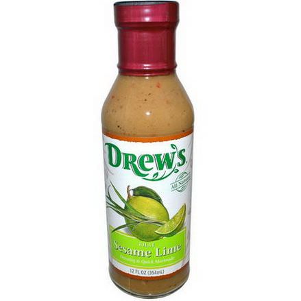 Drew's All Natural, Dressing&Quick Marinade, Thai Sesame Lime 354ml