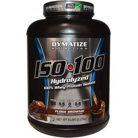 Dymatize Nutrition, ISO-100 Hydrolyzed, 100% Whey Protein Isolate, Fudge Brownie 2.27 kg