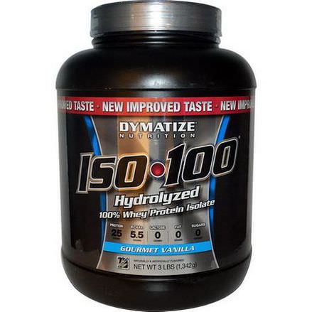 Dymatize Nutrition, ISO 100, 100% Whey Protein Isolate, Gourmet Vanilla 1,342g