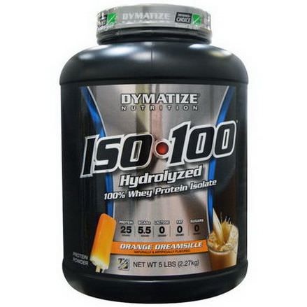 Dymatize Nutrition, ISO 100 Hydrolyzed 100% Whey Protein Isolate, Orange Dreamsicle 2.27 kg