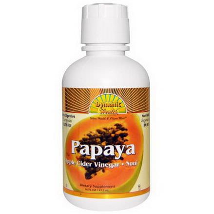 Dynamic Health Laboratories, Papaya, With Apple Cider Vinegar, Noni Juice Blend 473ml