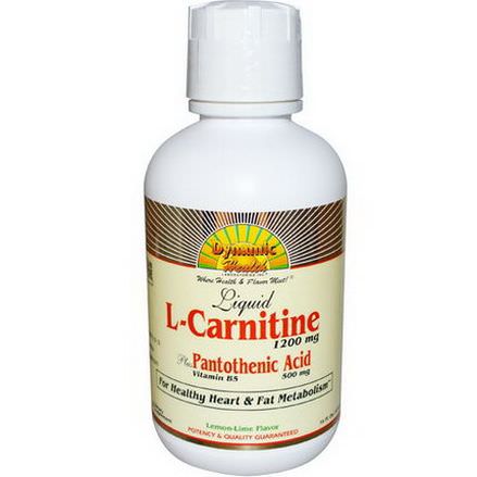 Dynamic Health Laboratories, L-Carnitine, Lemon Lime Flavor, 1200mg 473ml