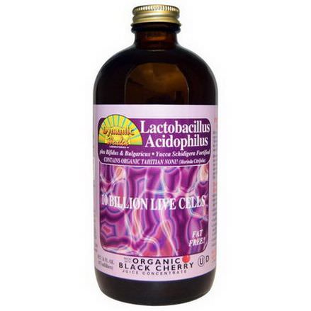 Dynamic Health Laboratories, Lactobacillus Acidophilus, Made with Organic Black Cherry Juice Concentrate 473ml