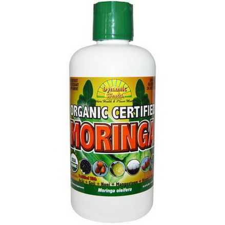 Dynamic Health Laboratories, Organic Certified Moringa, Oleifera Juice Blend 1 L
