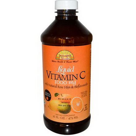 Dynamic Health Laboratories, Liquid Vitamin C, Natural Citrus Flavor, 1000mg 473ml