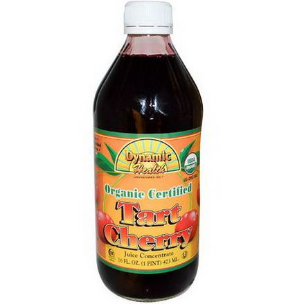 Dynamic Health Laboratories, Organic Certified, Tart Cherry Juice Concentrate 473ml