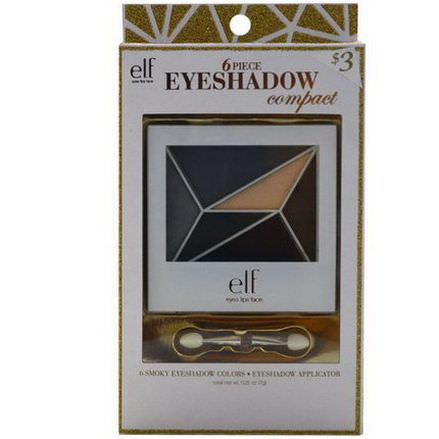 E.L.F. Cosmetics, 6 Piece Eyeshadow Compact, Smokey Eyes 7g 