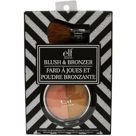 E.L.F. Cosmetics, Blush&Bronzer With Mini Kabuki Brush, 2 Piece Set