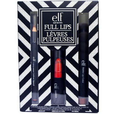 E.L.F. Cosmetics, Full Lips, 3 Piece Kit