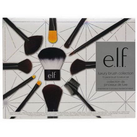 E.L.F. Cosmetics, Luxury Brush Collection, 10 Piece Brush&Kabuki Set
