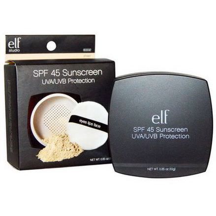 E.L.F. Cosmetics, SPF 45 Sunscreen UVA/UVB Protection, Loose Powder, Sheer 10g
