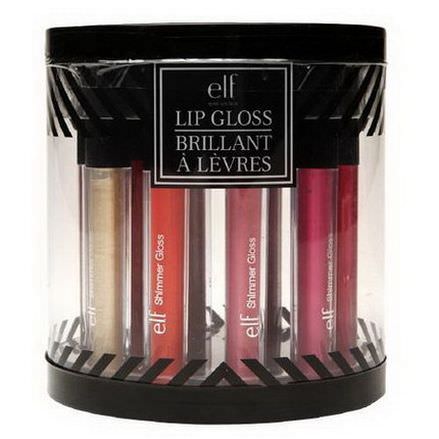 E.L.F. Cosmetics, Shimmer Lip Gloss Cylinder, 10 Piece Kit 2.5g Each