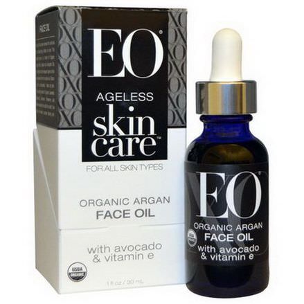 EO Products, Ageless Skin Care, Organic Argan Face Oil 30ml
