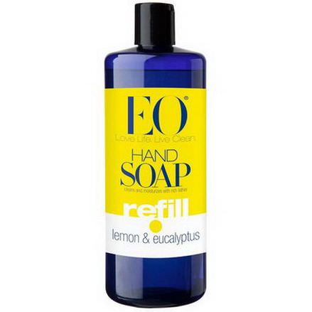 EO Products, Hand Soap, Refill, Lemon&Eucalyptus 946ml