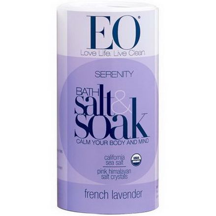 EO Products, Serenity Bath Salt&Soak, French Lavender 623.7g