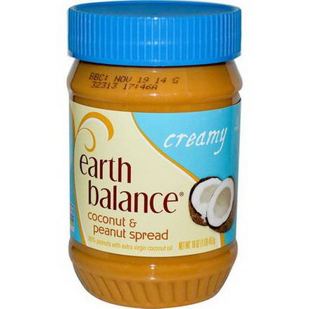 Earth Balance, Coconut&Peanut Spread, Creamy 453g