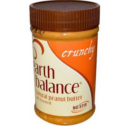 Earth Balance, Natural Peanut Butter and Flaxseed, Crunchy 453g