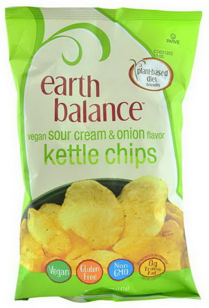 Earth Balance, Vegan Kettle Chips, Sour Cream&Onion 141g