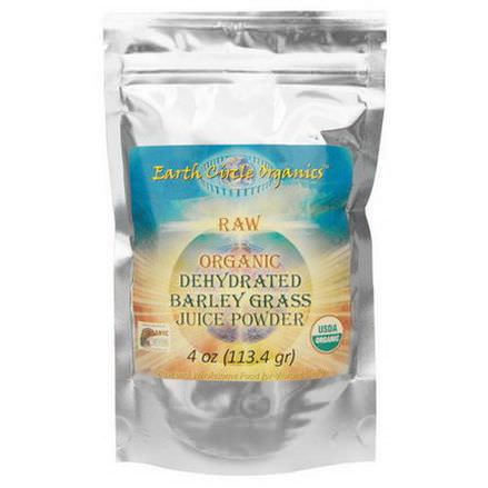 Earth Circle Organics, Raw Organic Dehydrated Barley Grass Juice Powder 113.4g