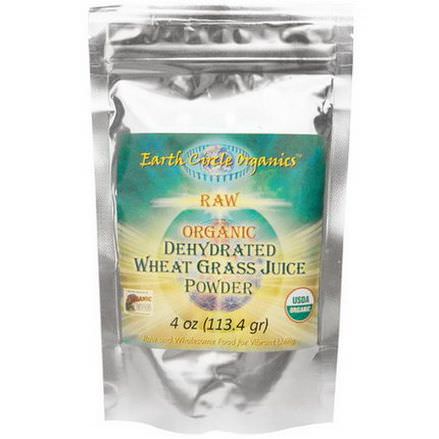 Earth Circle Organics, Raw Organic Dehydrated Wheat Grass Juice Powder 113.4g