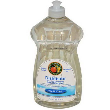 Earth Friendly Products, Ultra Dishmate, Dish Detergent, Free&Clear 739ml