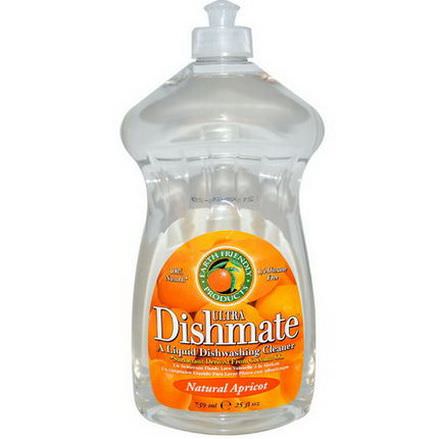Earth Friendly Products, Ultra Dishmate, Liquid Dishwashing Cleaner, Natural Apricot 739ml