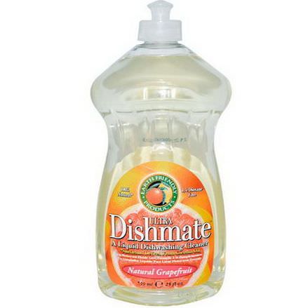 Earth Friendly Products, Ultra Dishmate, Liquid Dishwashing Cleaner, Natural Grapefruit 739ml