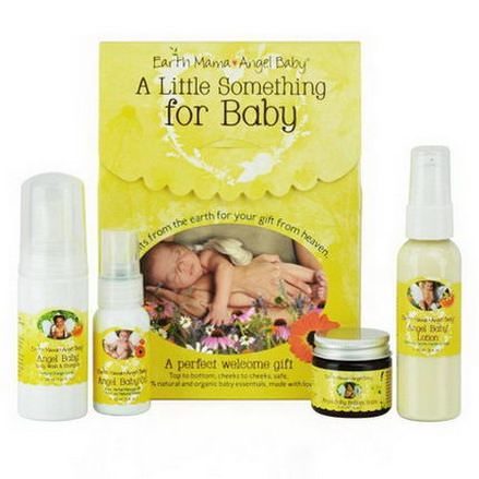 Earth Mama Angel Baby, A Little Something for Baby, 4 Piece Set