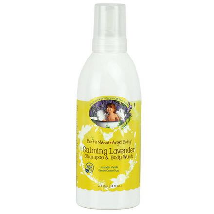Earth Mama Angel Baby, Calming Lavender Shampoo&Body Wash, Lavender Vanilla 1 L