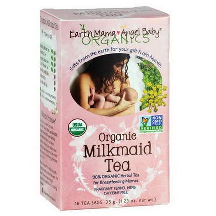 Earth Mama Angel Baby, Organic Milkmaid Tea, Fragrant Fennel Herb, Caffeine Free, 16 Tea Bags 35g