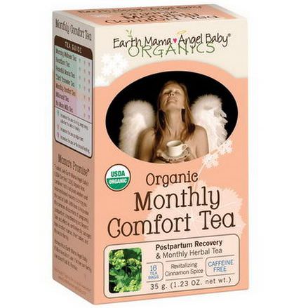 Earth Mama Angel Baby, Organic, Monthly Comfort Tea, Revitalizing Cinnamon Spice, Caffeine Free, 16 Tea Bags 35g