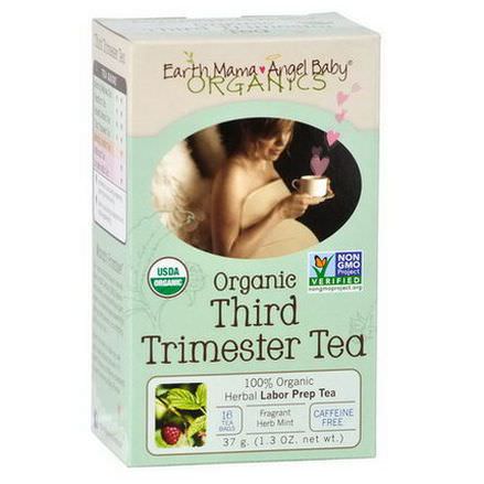 Earth Mama Angel Baby, Organic Third Trimester Tea, Caffeine Free, 16 Tea Bags 37g