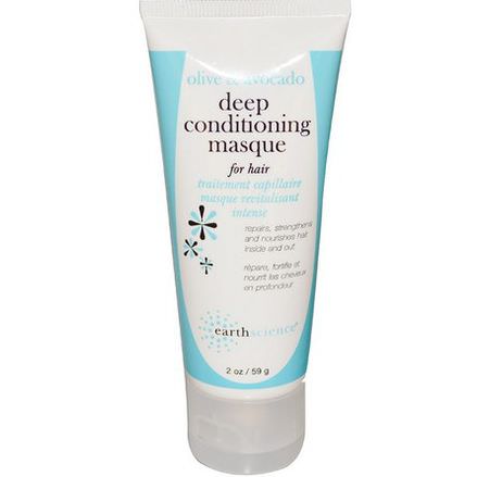 Earth Science, Deep Conditioning Masque for Hair, Olive&Avocado 59g
