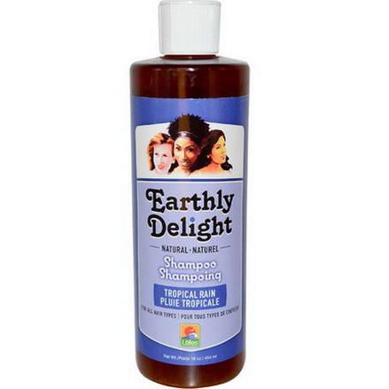 Earthly Delight Hair Care, Natural Shampoo, For All Hair Types, Tropical Rain 454ml