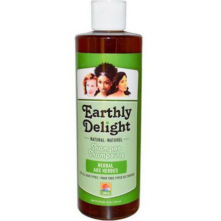Earthly Delight Hair Care, Natural Shampoo, For All Hair Types, Herbal 454ml