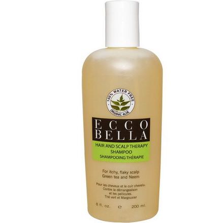Ecco Bella, Hair and Scalp Therapy Shampoo, Green Tea and Neem 200ml